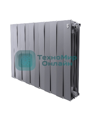 Радиатор биметаллический Royal Thermo PianoForte 500 серебристый - 12 секц.