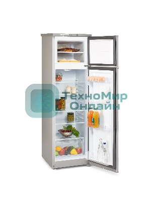 Холодильник Бирюса M424 металлик двухкамерный 170/35л морозилка сверху