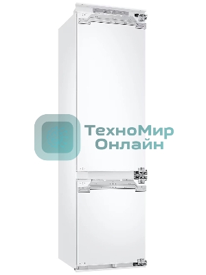 Встраиваемый холодильник Samsung BRB70F30AEF0EO белый двухкамерный 224/74л морозилка снизу No Frost