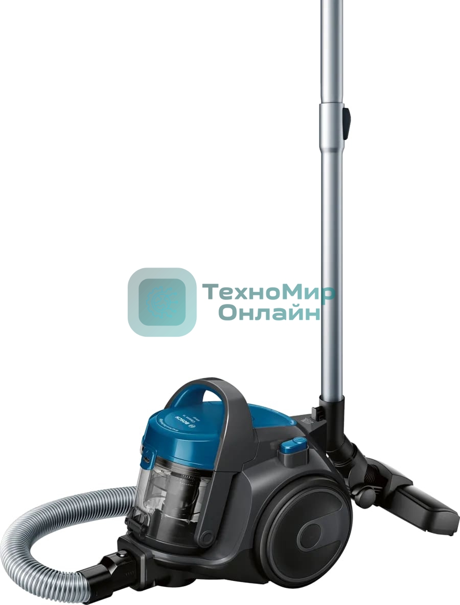 Пылесос Bosch BGS05A220 синий/серый, 700 Вт, уборка сухая, пылесборник контейнер 1.5 л