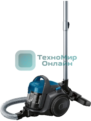 Пылесос Bosch BGS05A220 синий/серый, 700 Вт, уборка сухая, пылесборник контейнер 1.5 л
