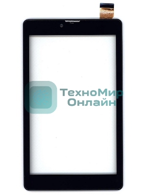 Сенсорное стекло (тачскрин) для Irbis TZ738, черное с рамкой