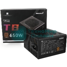 Блок питания Thermalright TR-TB650S 650W 80 PLUS Bronze, (ATX, 3, Non-modular, 1x24(20+4)pin 550мм, 1xCPU*2 8(4+4)pin 600+150мм, 1xPCIe*2 8(6+2)pin 500+150мм, 1xSATA*3+MOLEX4pin*1 400+150+150+150мм, 1xSATA*2+MOLEX4pin*2 400+150+150+150мм, Active, 120x120мм, 150x140x86мм, APFC, )