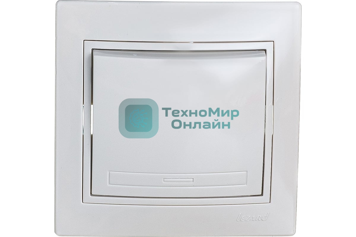 Выключатель LEZARD 1-кл. СП Мира 10А IP20 белый/белый 701-0202-100