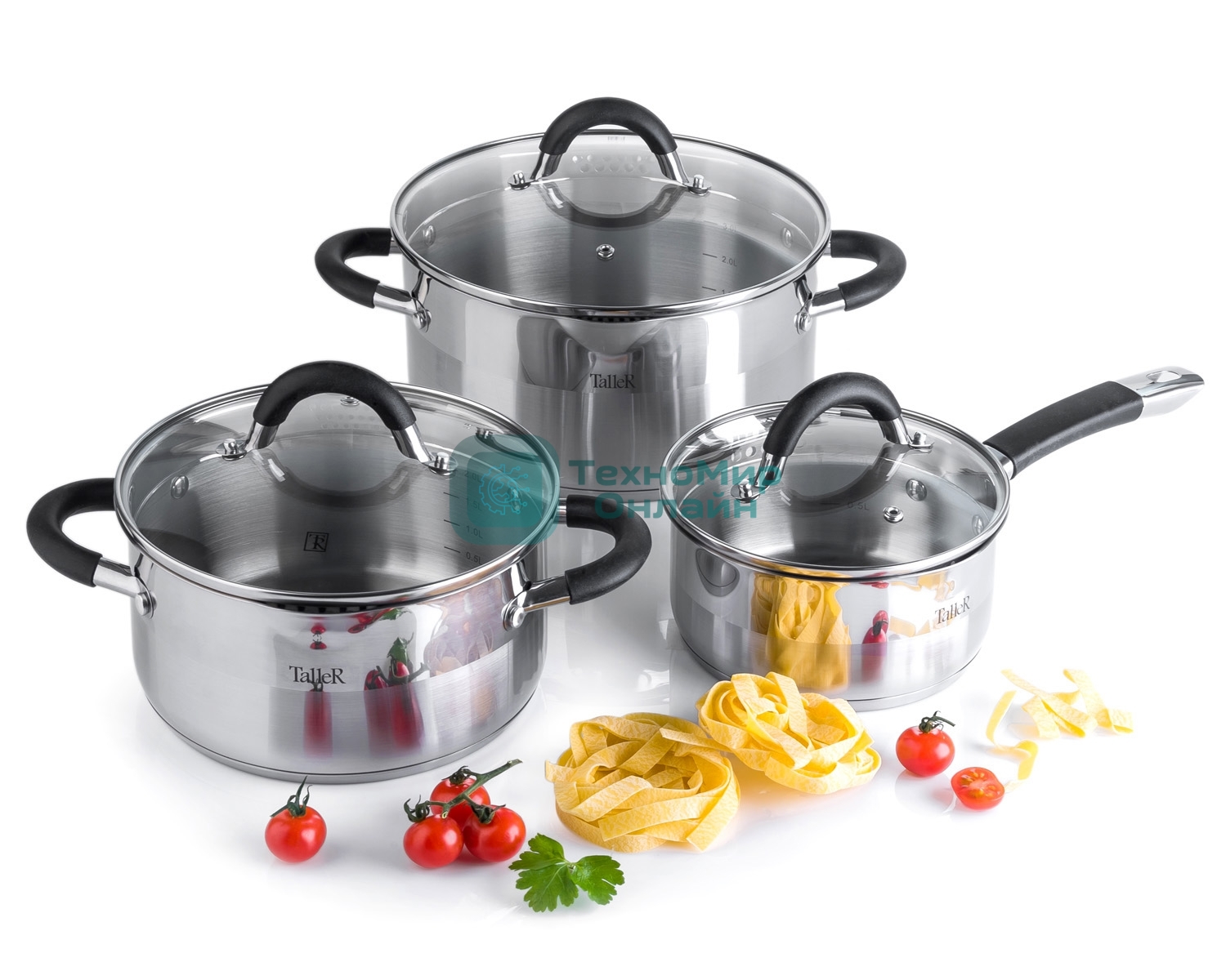 Набор посуды TalleR TR-17190 Телфорд 6 пр. Подходит для всех типов плит (включая индукционную).