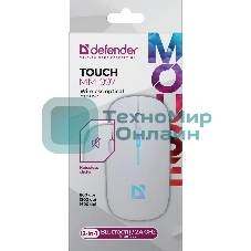 Мышь беспроводная Defender Touch MM-997 белый, 1600 dpi, радиоканал, Bluetooth, USB, кнопки - 4
