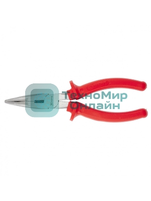 Длинногубцы Matrix Econom 17494, 160 мм, изогнутые шлифованные, пластмассовые рукоятки