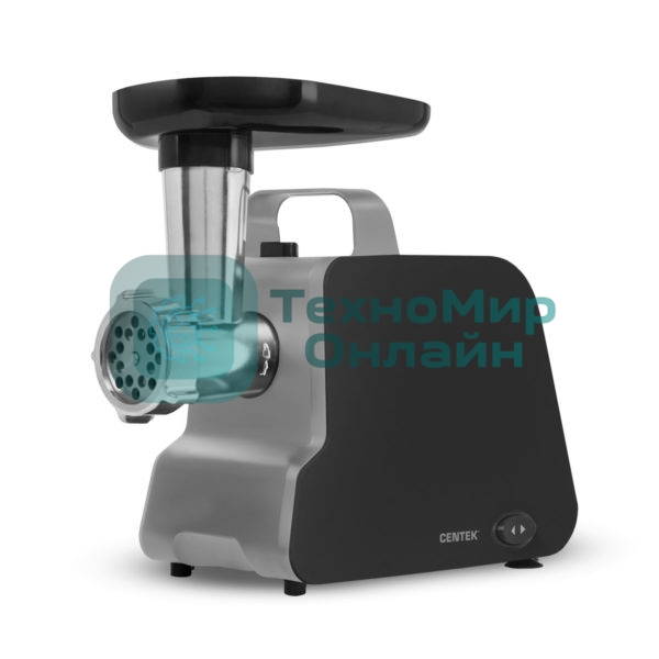 Мясорубка электрическая Centek CT-1603 черный, 2000 Вт, 2.0 кг/мин, реверс, защита от перегрузки, насадки - 4