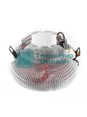 Кулер для процессора Crown CM-91PWM v2 серебристый/красный, 90 мм, алюминий, 2000 об/мин, 20 дБ, 4 pin, 125 Вт, 57 мм