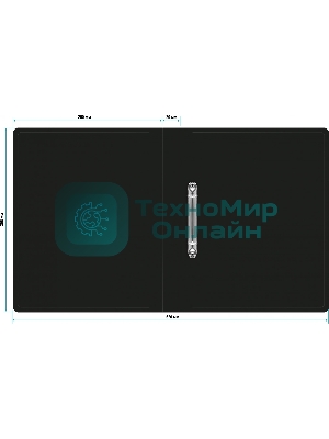 Папка на 2-х кольцах Silwerhof Eco A4, пластик, 0.5мм, черный