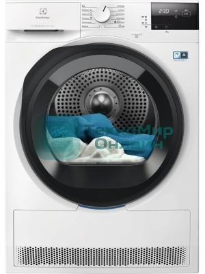 Сушильная машина Electrolux EW7D285UE белый, 8 кг, сушка - конденсационная (тепловой насос), программ - 12, 59.6 x 85 x 63.6 см (пан.англ.)