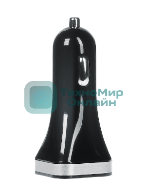 Автомобильное зарядное устройство QUMO 3A, 2 USB, 1A+2A черный