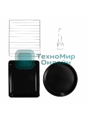 Мини-печь Kraft KF-MO 3506 KGLB (черный/золото) с дисплеем