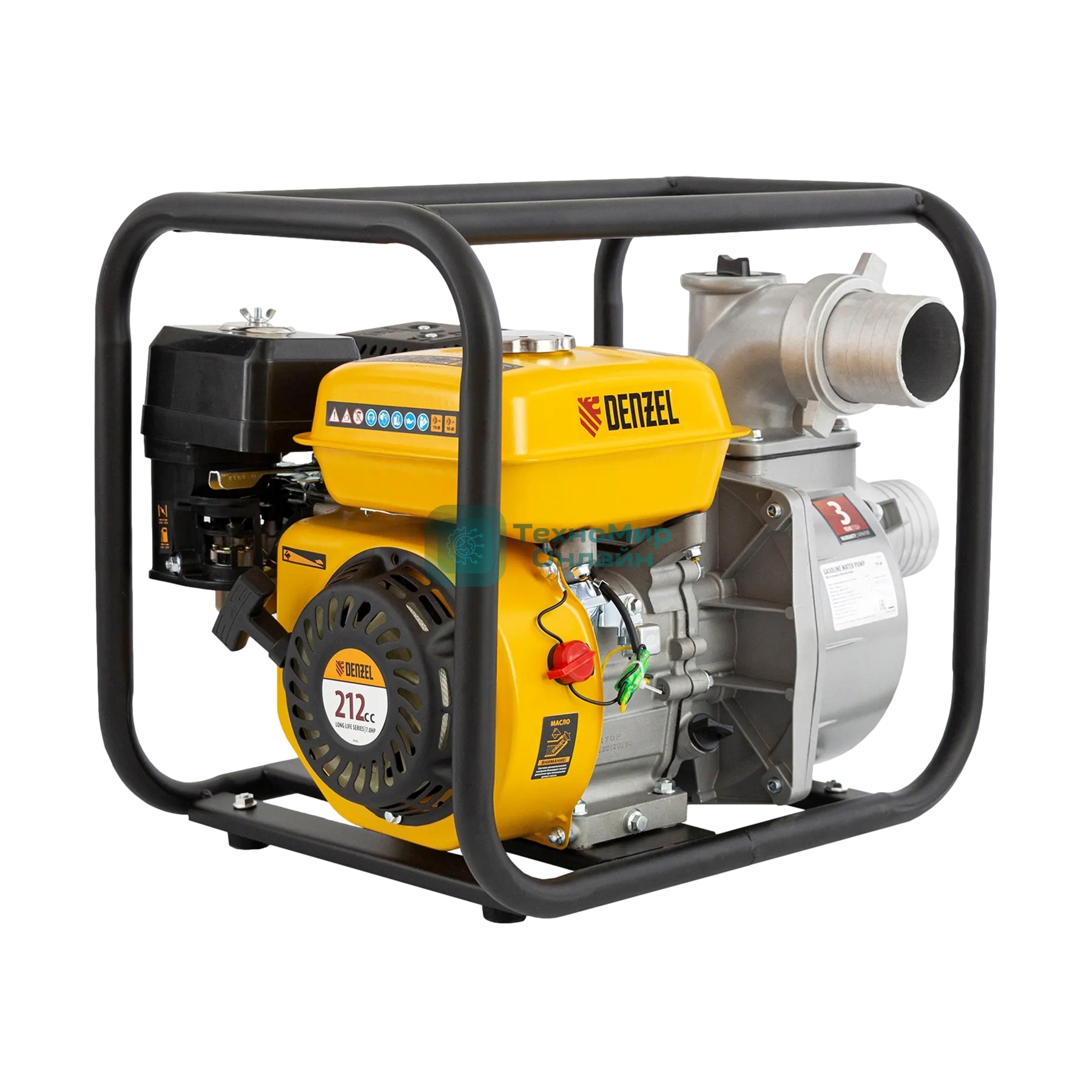 Мотопомпа бензиновая Denzel PX-80 для чистой воды, 7 л.с., 3