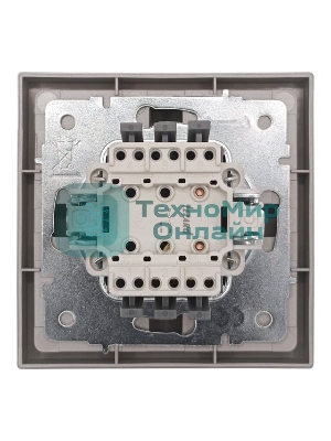 Выключатель проходной 1-кл. СП ZIMA IP20 10А безвинт. зажим серый матовый LEZARD 704-7488-105QC