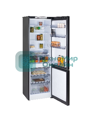 Холодильник Бирюса B6130 черный двухкамерный 245/100л морозилка снизу