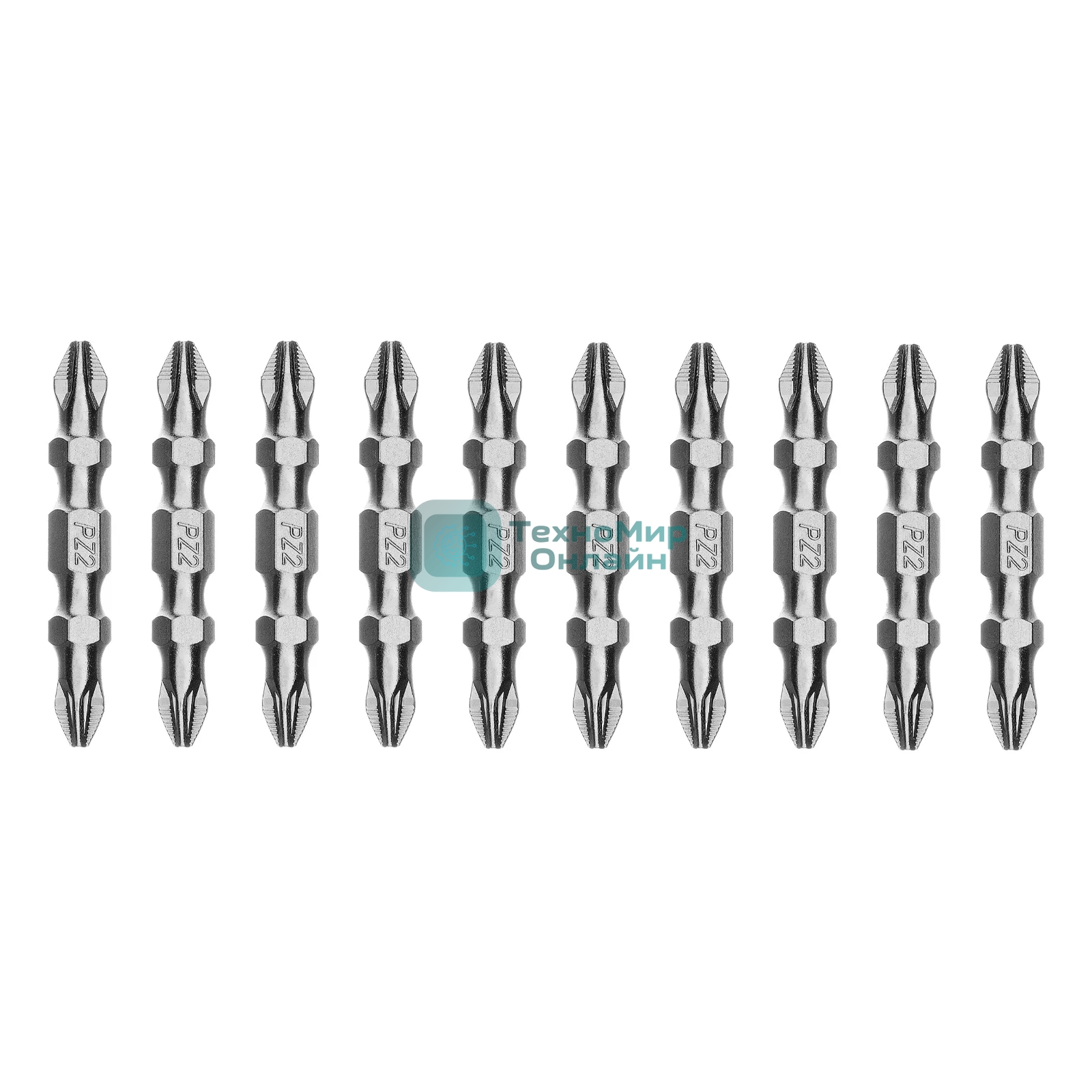 Бита двухстор. Gross PH2-PZ2х45мм, сталь S2, 10шт.