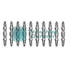 Бита двухстор. Gross PH2-PZ2х45мм, сталь S2, 10шт.