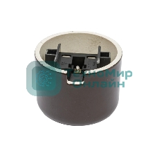 Розетка Bironi R1-101-02 с заземляющим контактом R, Ришелье керамика, коричневый