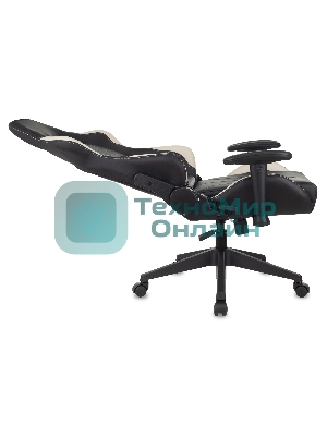 Кресло Бюрократ VIKING 5 AERO WHITE черный/белый, экокожа, 120 кг, механизм качания