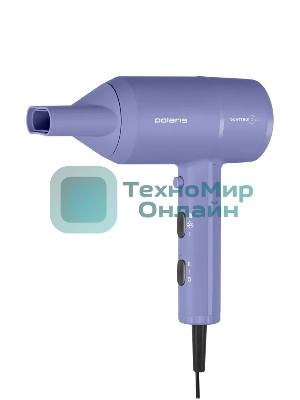 Фен Polaris PHD-1110 голубой, 1600 Вт, ионизация