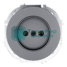 Розетка 1-м СП OSEN без заземл. ПБТ механизм серый матовый LEZARD 743-7488-121B