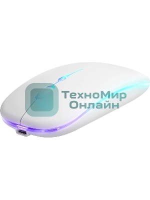 Мышь беспроводная Defender Touch MM-997 белый, 1600 dpi, радиоканал, Bluetooth, USB, кнопки - 4