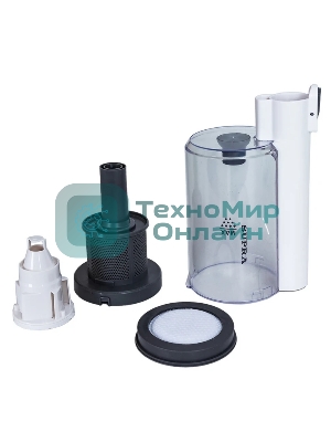 Пылесос вертикальный SUPRA VCS-5095 белый, питание от аккумулятора, 120 Вт, уборка сухая, пылесборник 0.5 л