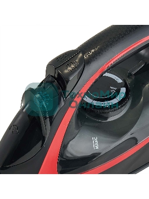 Утюг DELTA LUX DE-3006 черный/красный, 2400 Вт, 30 г/мин, 150 г/мин, 300 мл