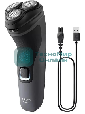 Электробритва Philips S1142/00 роторная, черный/серый