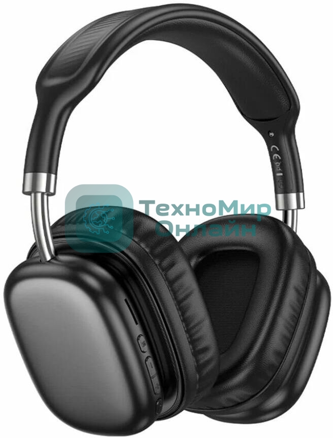 Беспроводные/проводные наушники Hoco W52 черный, накладные, Bluetooth + проводной