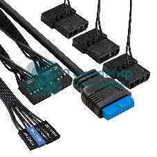 Компьютерный корпус Miditower ExeGate EVO-5001A-450NPX (ATX, БП 450NPX с вент. 12 см, 2хUSB+1хUSB 3.0+HD Audio, черный, 3 вент.12см с RGb подсветкой, боковая панель - закаленное стекло)