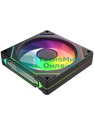 Вентилятор для корпуса Bloody CF-12 LCD ARGb 120х120x25 черный 4-pin 32дБ (упак.:1шт) (CF-12-ARGb120-BK) Ret