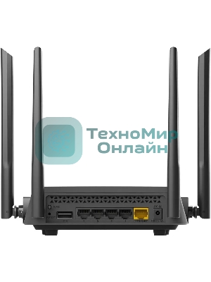 Роутер беспроводной D-Link DIR-825/RU/R7 (DIR-825/RU/R7A) AC1200 10/100/1000BASE-T черный