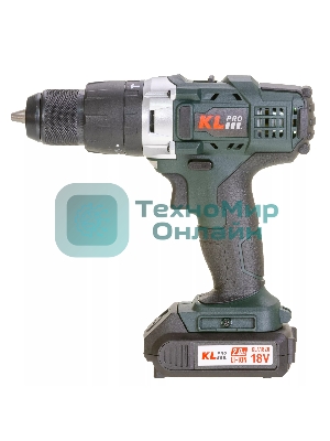 Дрель-шуруповерт Klpro KLDM18-20, 18 В, 2 Ач, 40 Нм, щеточный, ударный