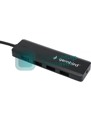USB-концентратор Gembird UHB-C354, USB 3.0, USB 4 порта, USB с доп питанием