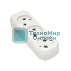 Колодка удлинителя EKF AKB10-3 Эксперт PROxima белый