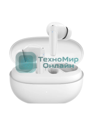 Наушники TWS Tecno Buds 4 белый, внутриканальные, Bluetooth, до 6 ч