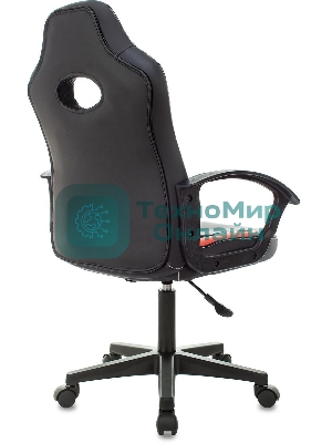 Кресло игровое Zombie 11LT черный/красный текстиль/эко.кожа крестовина пластик