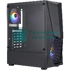 Компьютерный корпус 1STPLAYER DK DK-3 Black, ATX, 4x120мм FRGb fans