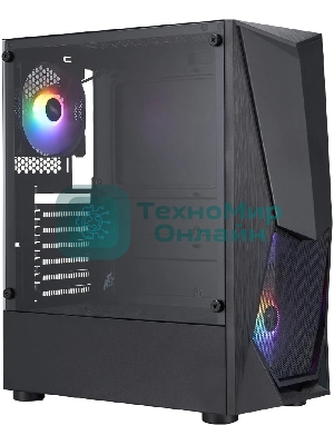 Компьютерный корпус 1STPLAYER DK DK-3 Black, ATX, 4x120мм FRGb fans