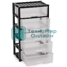 Комод Альтернатива М8764 Колорит 5 секций. широкий черный