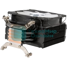 Кулер для процессора Eurocase 4PI120ARGB черный, 120 мм, алюминий/медь, 1800 об/мин, 36 дБ, 4 pin, 180 Вт, 157 мм