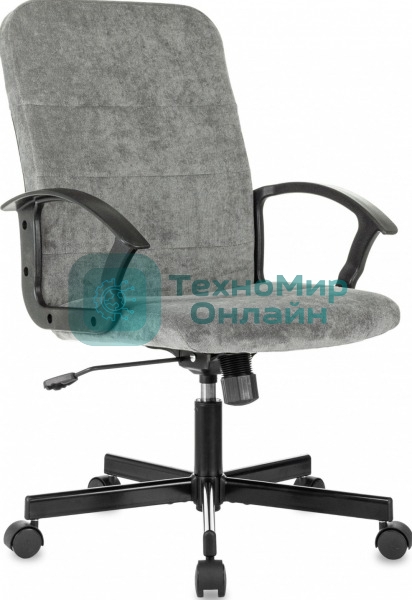 Кресло Бюрократ Triest Fabric серый, ткань