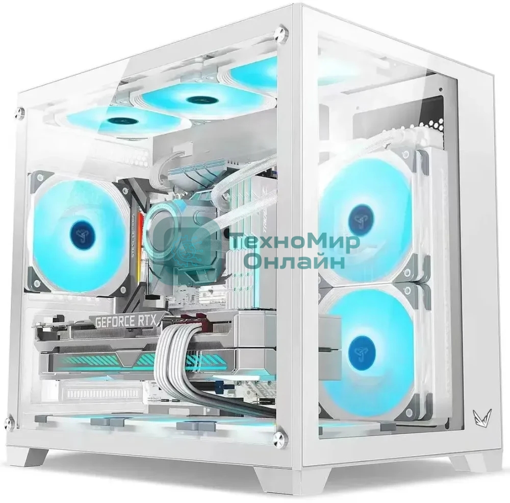 Компьютерный корпус AeroCool/Formula Crystal Z5 белый без БП mATX 11x120мм 2xUSB 2.0 1xUSB 3.0 audio bott PSU