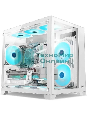 Компьютерный корпус AeroCool/Formula Crystal Z5 белый без БП mATX 11x120мм 2xUSB 2.0 1xUSB 3.0 audio bott PSU