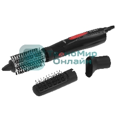 Фен-щётка DELTA DL-0432R черный/розовый, 1000 Вт