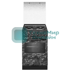 Плита комбинированная Gefest ПГЭ 5302-03 0053 черный, конфорок 4 шт, духовка 55 л, 50 см x 85 см x 58.5 см