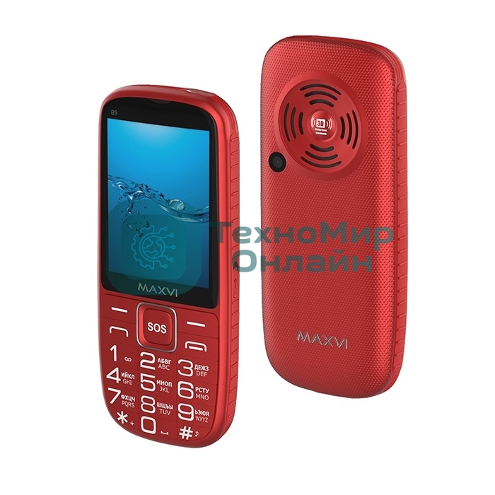 Мобильный телефон Maxvi B9 красный