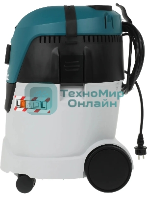 Строительный пылесос Makita VC2512L серый, 1000 Вт, уборка сухая/влажная, пылесборник мешок/контейнер, 25 л